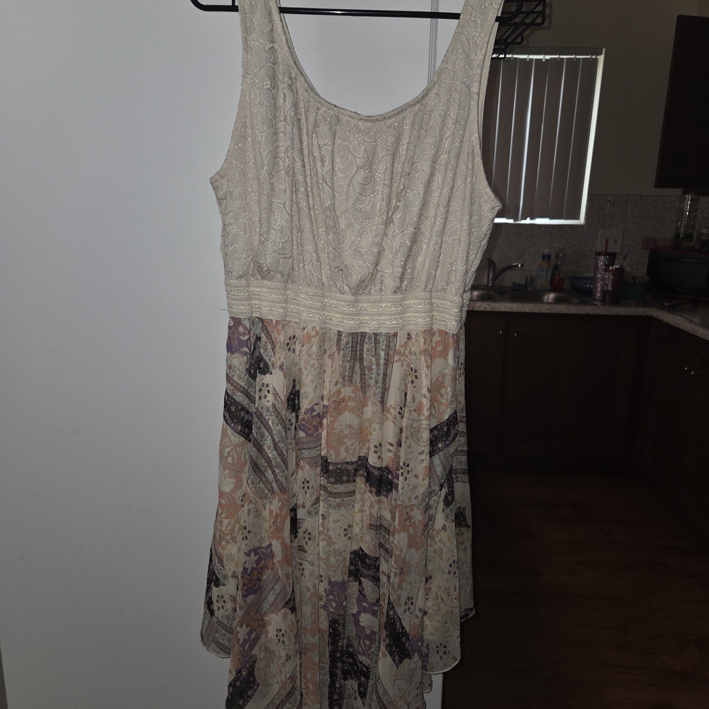 Liberty Love Cream Bodice Pastel Floral Midi Dress